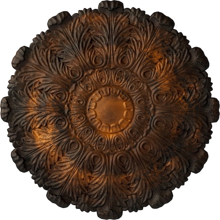 Durham Ceiling Medallion (Fits Canopies Up To 4 1/4), Hand-Painted Rust, 31OD X 1 1/2P